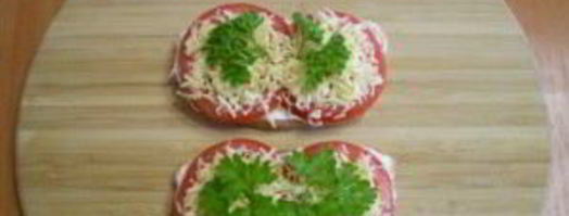 бутерброды с сыром и помидорами. Шаг 7