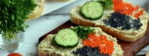 бутерброды с тунцом и икрой. Шаг 7