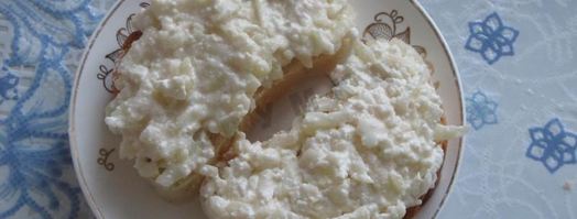 бутерброды с творожно-яблочной массой. Шаг 4