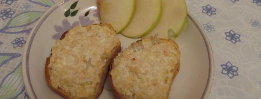 бутерброды с творожно-яблочной массой. Шаг 5