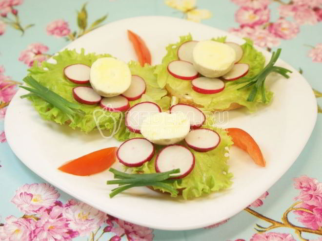 Рецепт бутербродов цветочки