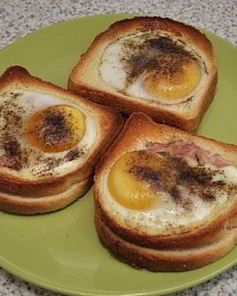 Бутерброды в духовке с яйцом