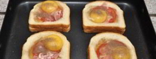 бутерброды в духовке с яйцом. Шаг 6