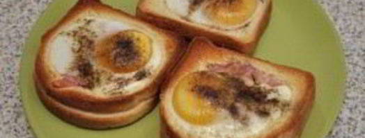 бутерброды в духовке с яйцом. Шаг 8