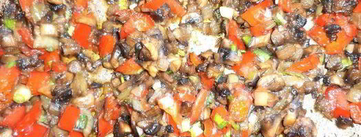 горячие бутерброды с грибами и сладким перцем. Шаг 2