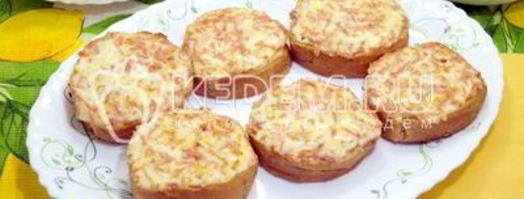 горячие бутерброды с колбасой. Шаг 9