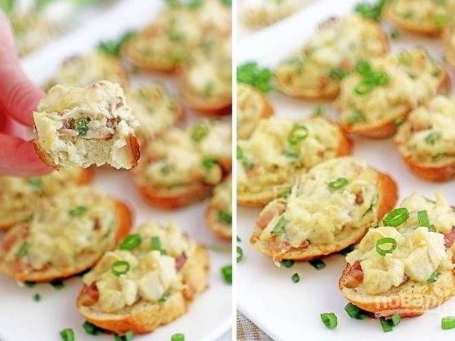 Рецепт горячих бутербродов с курицей и беконом