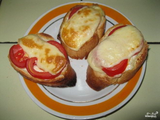 Рецепт горячих бутербродов в микроволновке