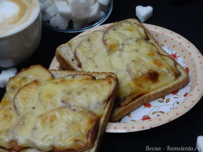 Рецепт горячего бутерброда яблочное утро