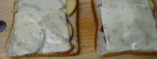 горячий бутерброд яблочное утро. Шаг 6