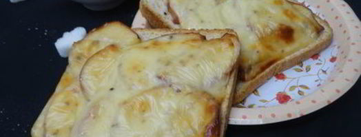 горячий бутерброд яблочное утро. Шаг 7