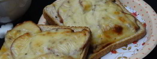 горячий бутерброд яблочное утро. Шаг 8