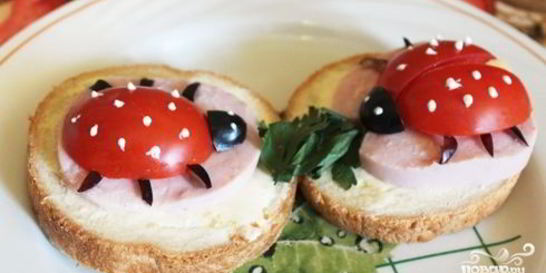 Маленькие бутерброды для детей