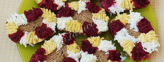 праздничные бутерброды с сельдью. Шаг 5