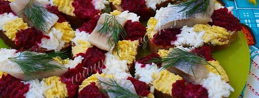 праздничные бутерброды с сельдью. Шаг 7