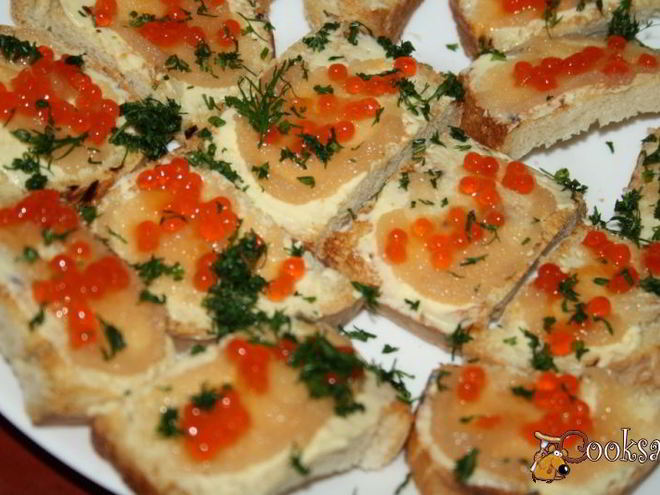 Рецепт супера-икорных бутерброды на домашней чиабатте