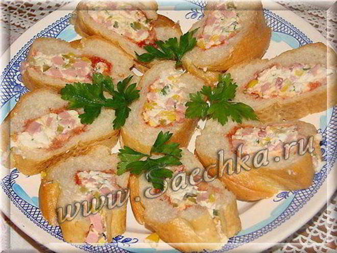 Рецепт фаршированного багета