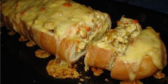 Фаршированный батон в духовке