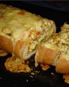 Фаршированный батон в духовке