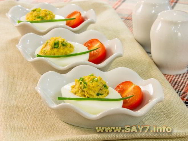 Рецепт яиц, фаршированных грибами