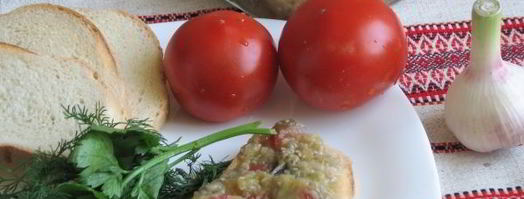 баклажанная икра со свежими помидорами и чесноком. Шаг 13
