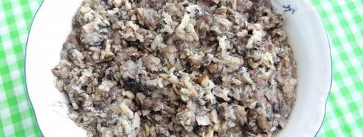 грибная икра из вареных грибов. Шаг 4