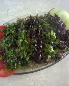 Икра баклажанная со сливочным маслом