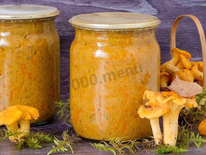 Рецепт икры из лисичек