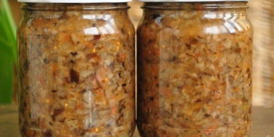 Икра из опят с помидорами