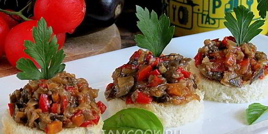 Икра из запеченных баклажанов