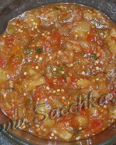 Икра из зеленых помидор с цукини