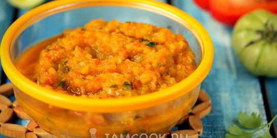 Икра из зеленых помидоров