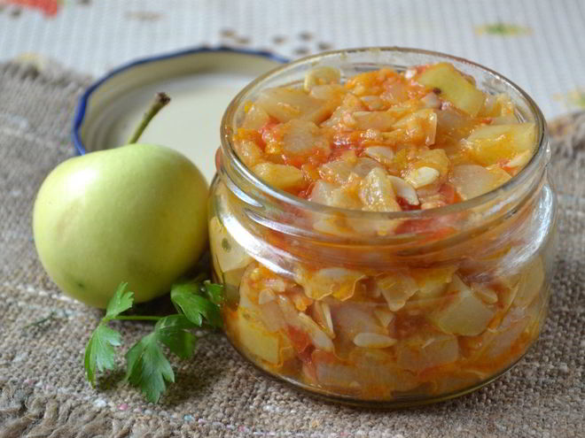 Рецепт кабачковой икры с яблоками на зиму