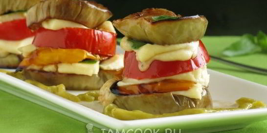 Капрезе из баклажанов