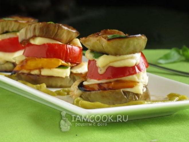 Рецепт капрезе из баклажанов
