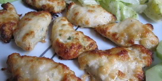 Куриное филе маринованное в йогурте и запеченное в пармезане