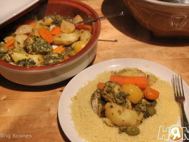 Рецепт куриного тажина с маринованными лимонами и маслинами