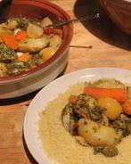 Куриный тажин с маринованными лимонами и маслинами