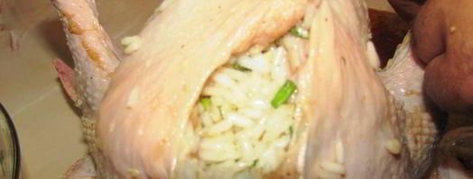 курица, маринованная в соевом соусе, с рисом и яблоком. Шаг 5