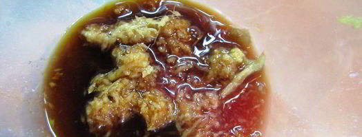 курица, маринованная в соевом соусе, с рисом и яблоком. Шаг 10