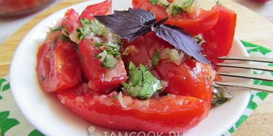 Маринованные помидоры с перцем за 30 минут