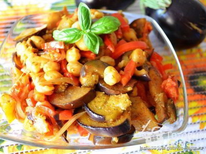 Рецепт нута с баклажанами