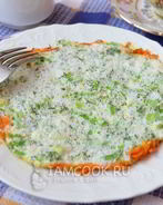 Белковый омлет с морковью