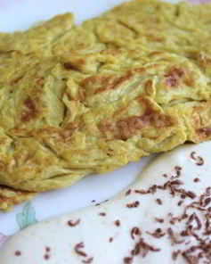 Французский омлет с фруктовым фрешем