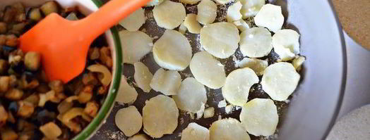 фриттата с баклажанами, картофелем и перцем. Шаг 4