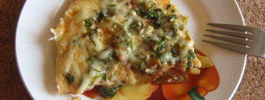 фриттата с кабачками, помидорами, зеленью и пармезаном. Шаг 4