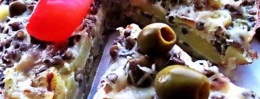 фриттата с картофелем, чечевицей и оливками. Шаг 16