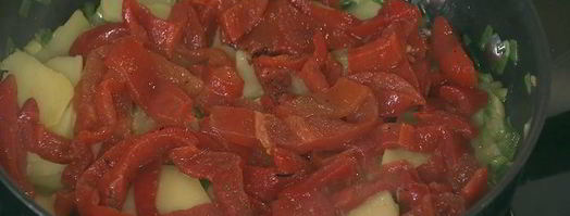 фриттата с картофелем, сладким перцем и зеленым луком. Шаг 6