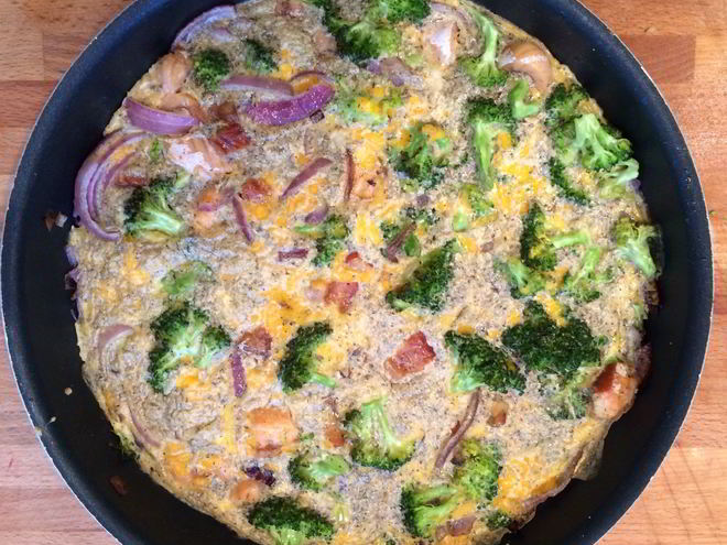 Рецепт фриттаты с копченым лососем и брокколи