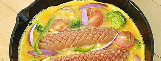 фриттата с сосисками и овощами. Шаг 9